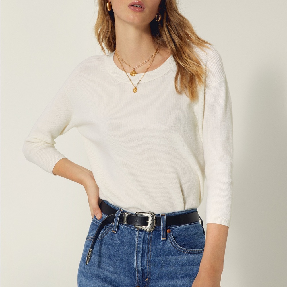 Aritzia - Wilfred - Balzac Knit Sweater - Beige - Size XXS